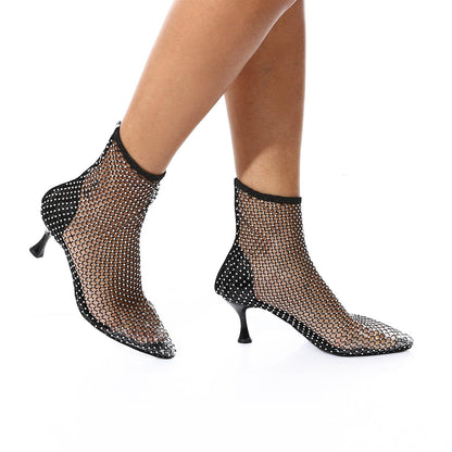 أحذية بكعب عالٍ شبكية 3 سم