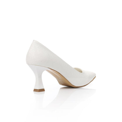 White Elegant Pointed Toe Pumps