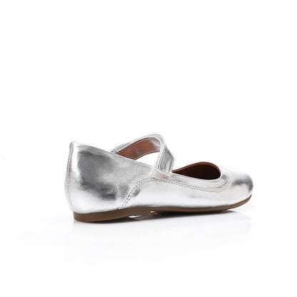 Silver Upper Velcro Closure Ballerina for Girls