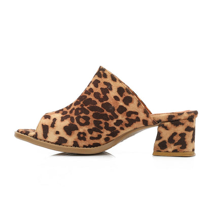 Tiger High Heel Mule Sandals Elegant Pointed Toe - 5 CM