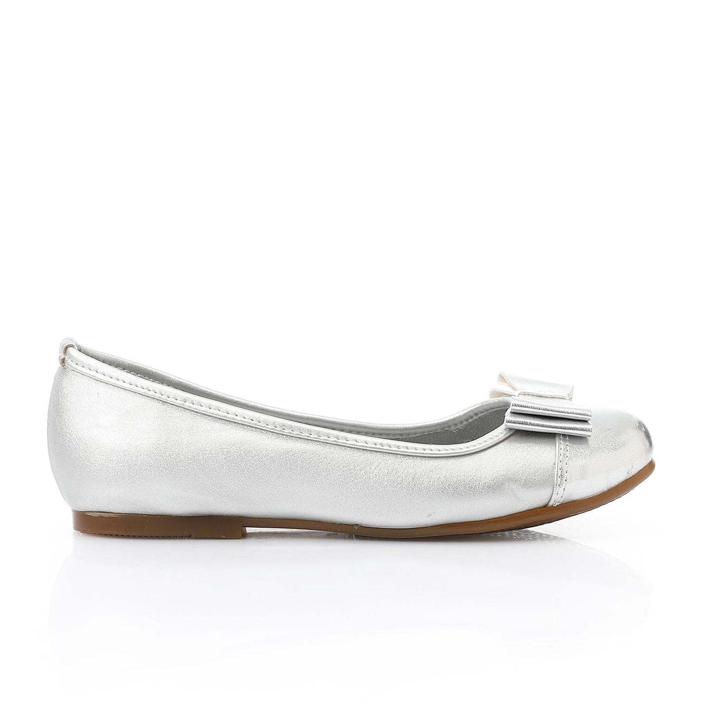 Girls Upper Bow Flat Shoes - حذاء مسطح بفيونكة علوية للبنات