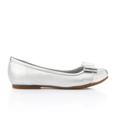 Girls Upper Bow Flat Shoes - حذاء مسطح بفيونكة علوية للبنات