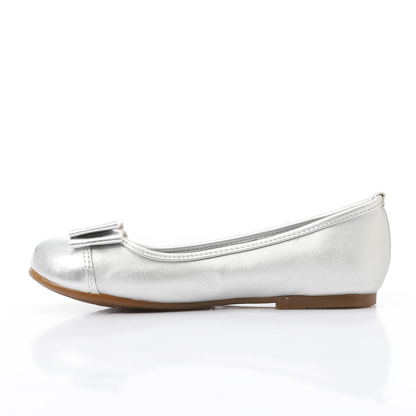 Girls Upper Bow Flat Shoes - حذاء مسطح بفيونكة علوية للبنات