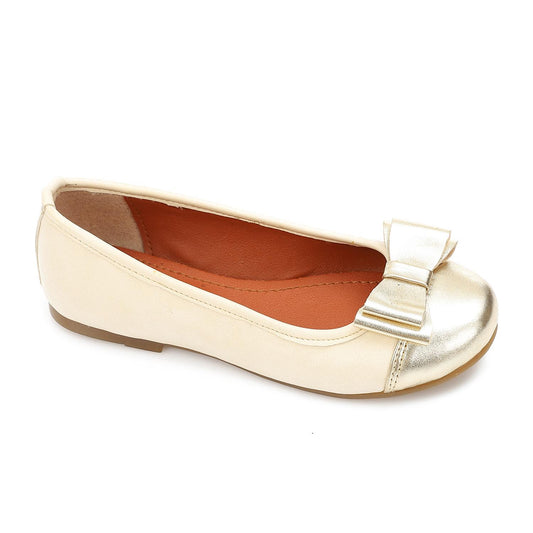 Girls Upper Bow Flat Shoes - حذاء مسطح بفيونكة علوية للبنات