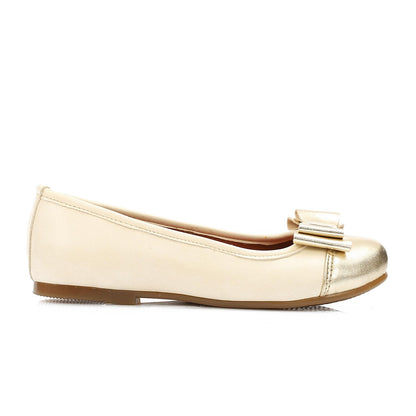 Girls Upper Bow Flat Shoes - حذاء مسطح بفيونكة علوية للبنات