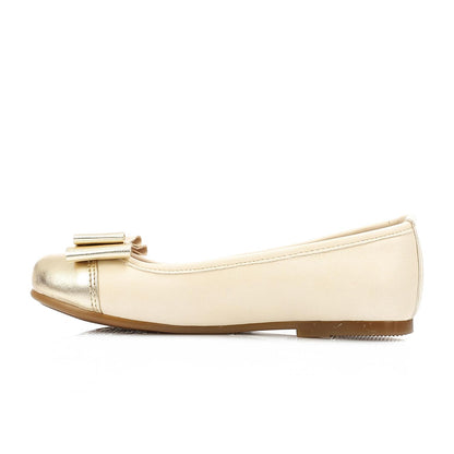 Girls Upper Bow Flat Shoes - حذاء مسطح بفيونكة علوية للبنات