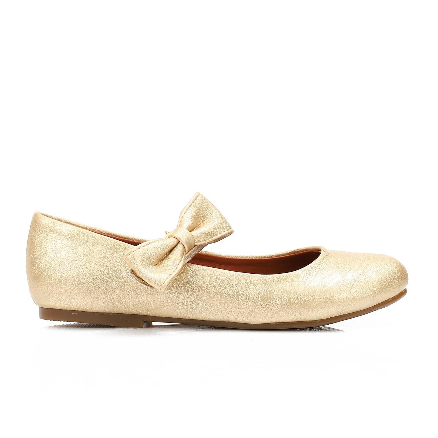 Girls Flat Shoes with Velcro Strap - حذاء مسطح بحزام لاصق للبنات