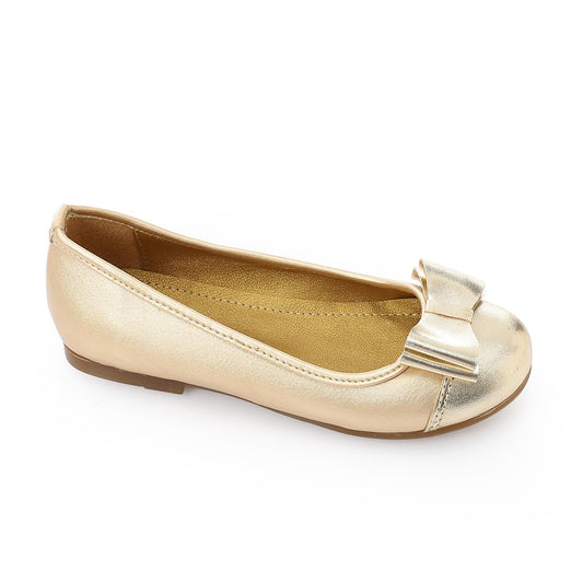 Girls Upper Bow Flat Shoes - حذاء مسطح بفيونكة علوية للبنات