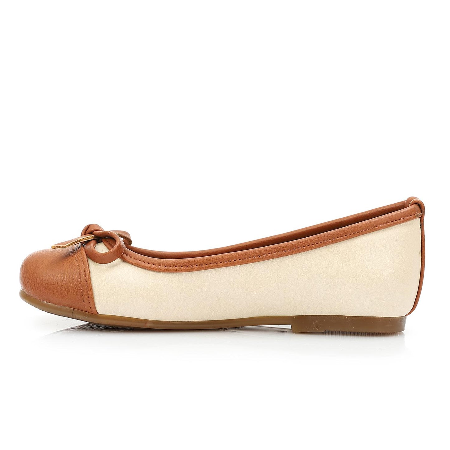 Girls Bi-Tone Flat Shoes - حذاء مسطح بلونين للبنات