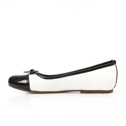 Girls Bi-Tone Flat Shoes - حذاء مسطح بلونين للبنات