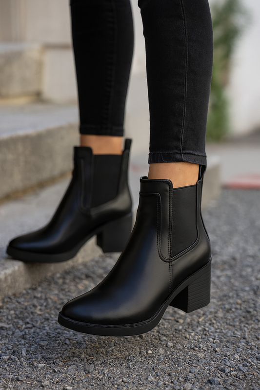 Leather Ankle Boot - 5 CM.