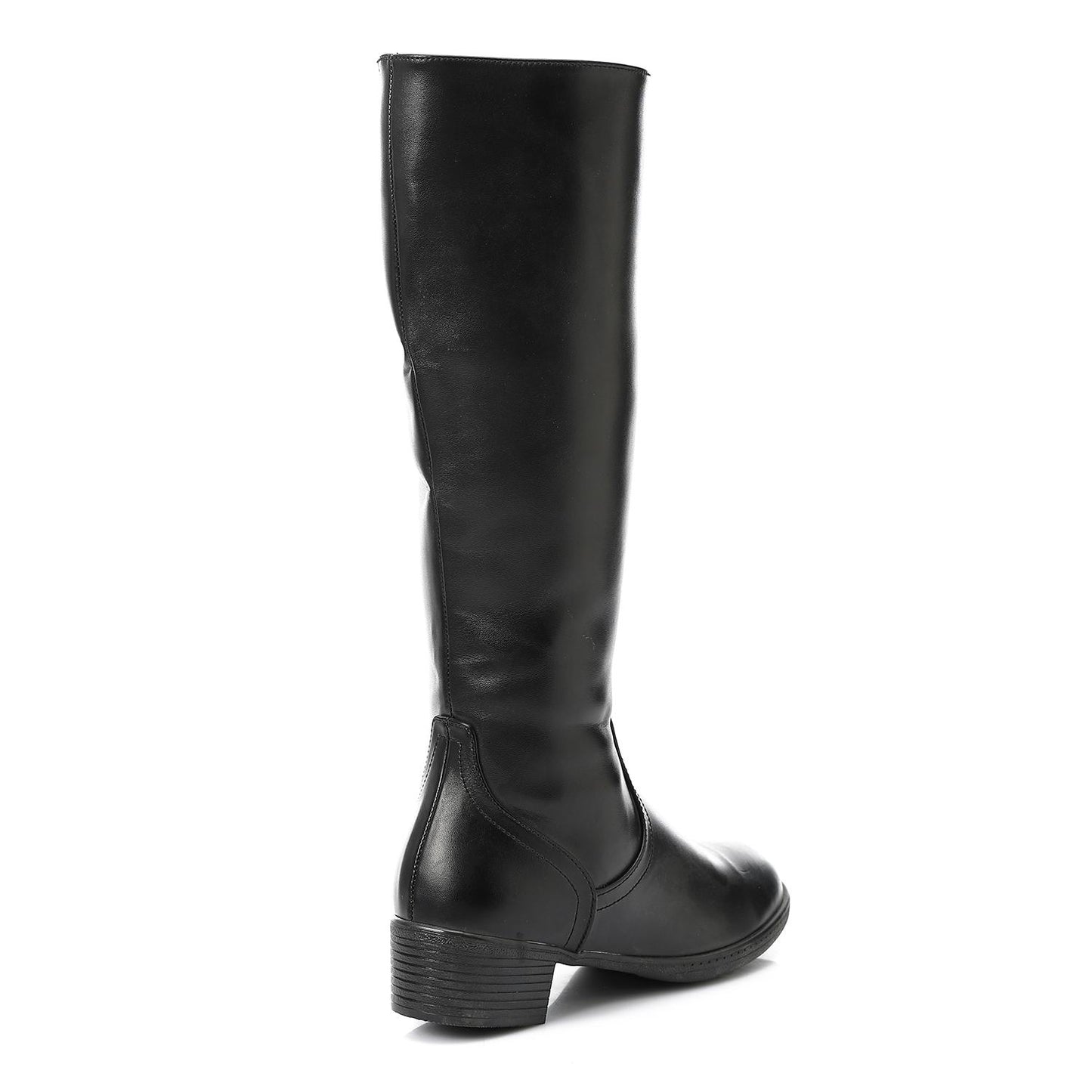 Black Comfy Knee High Boots - بوت للركبة مريح أسود