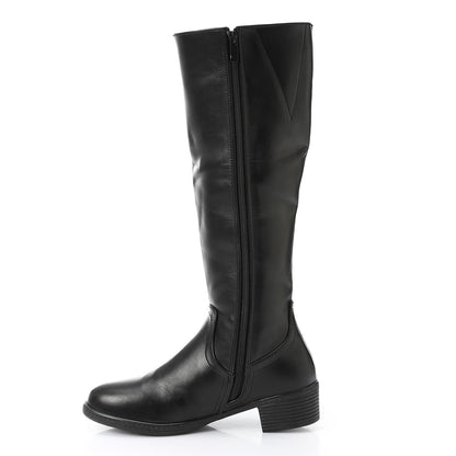 Black Comfy Knee High Boots - بوت للركبة مريح أسود