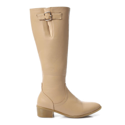 Classic Beige Long Boot - بوت طويل كلاسيك بيج