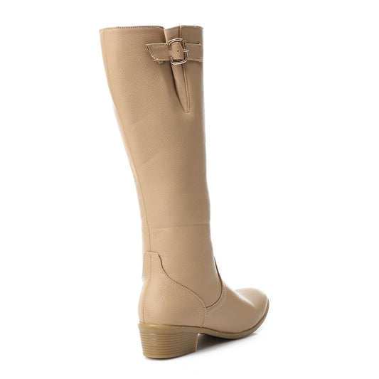 Classic Beige Long Boot - بوت طويل كلاسيك بيج
