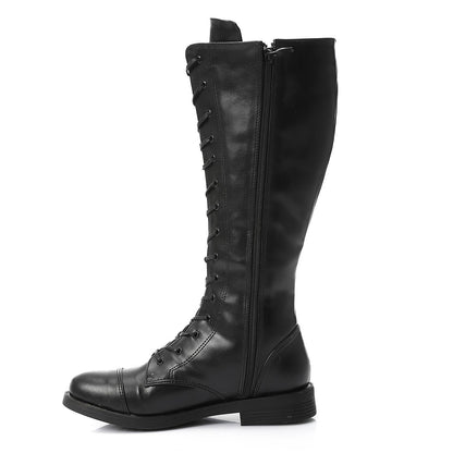 Round Toe Boot with Side Zipper - بوت بمقدمة دائرية وسوستة جانبية