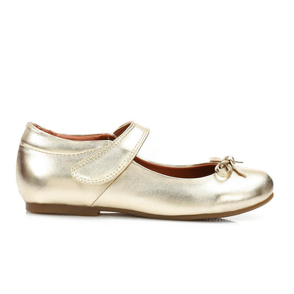 Girls Leather Soft Shoes with Bow