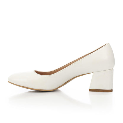 Classic White Pointed-Toe Pumps - 5 CM