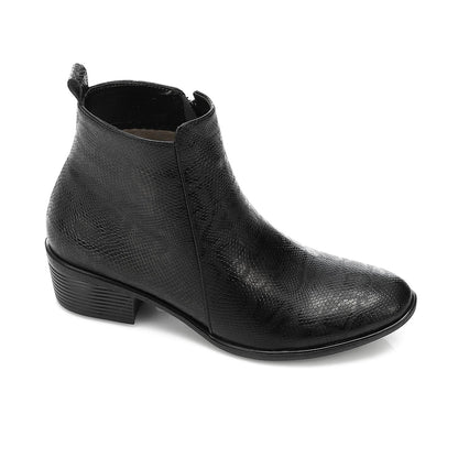 Leather Ankle Boot - Black.