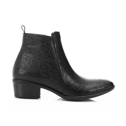 Leather Ankle Boot - Black.