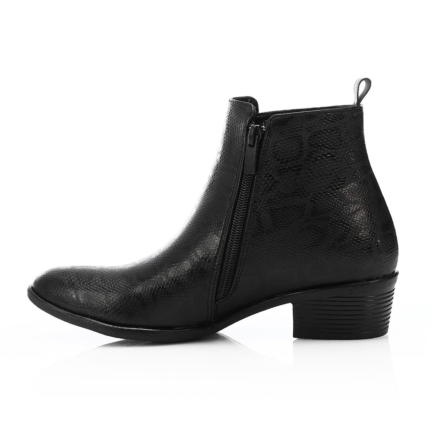 Leather Ankle Boot - Black.