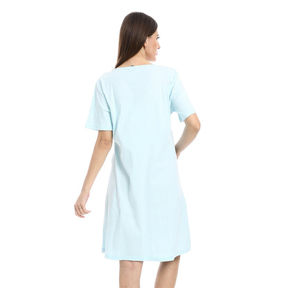 Short Sleeve Printed Nightgown