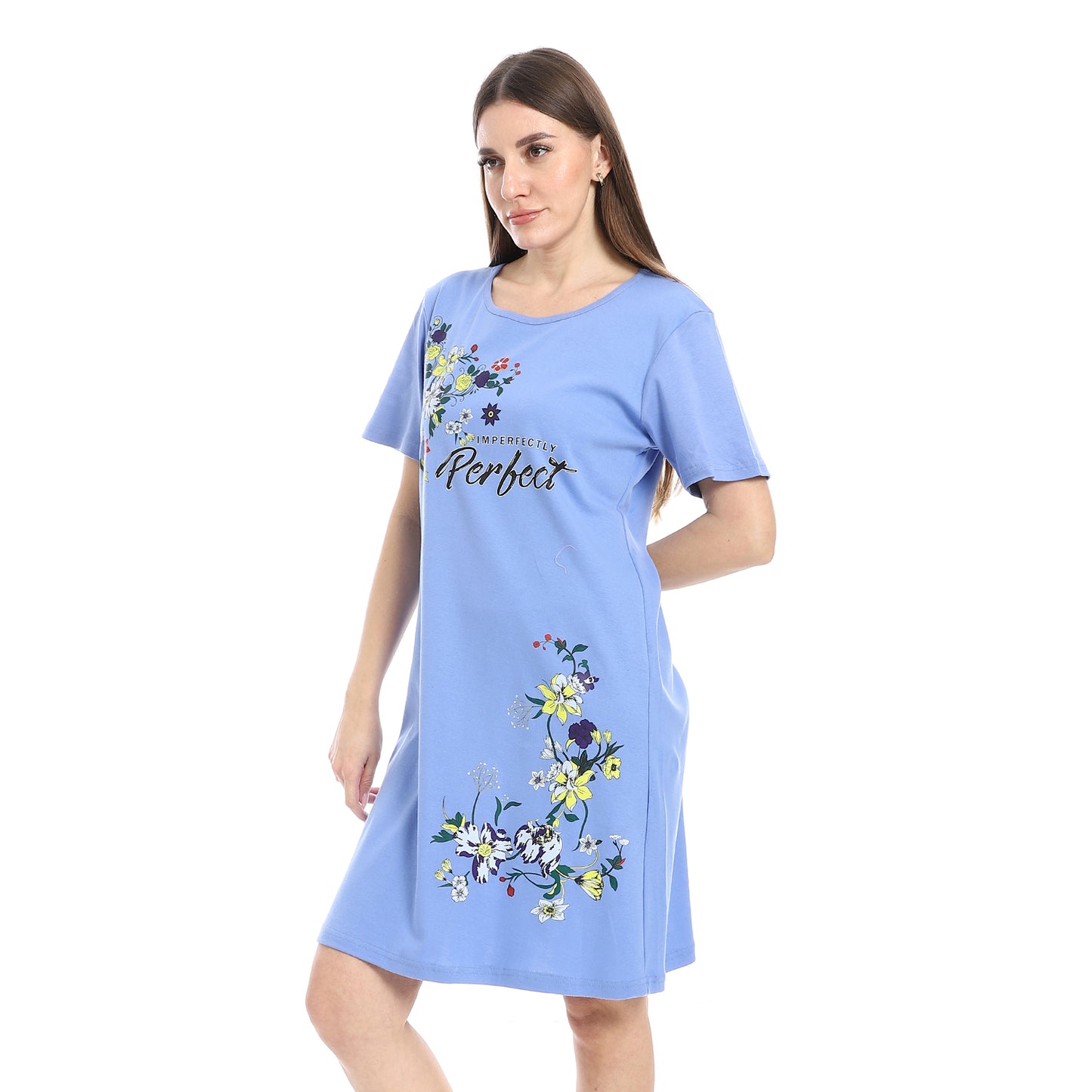 Printed Short Sleeve Nightgown