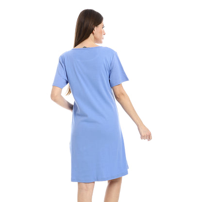 Printed Short Sleeve Nightgown