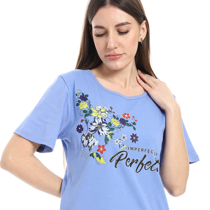 Printed Short Sleeve Nightgown