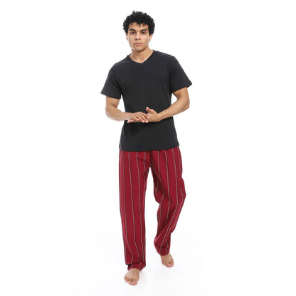 V-Neck T-Shirt & Pants Pajama Set