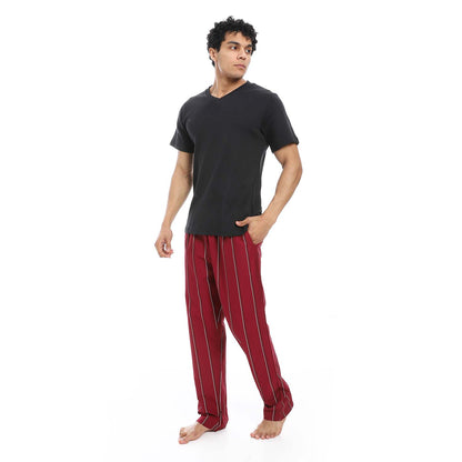 V-Neck T-Shirt & Pants Pajama Set