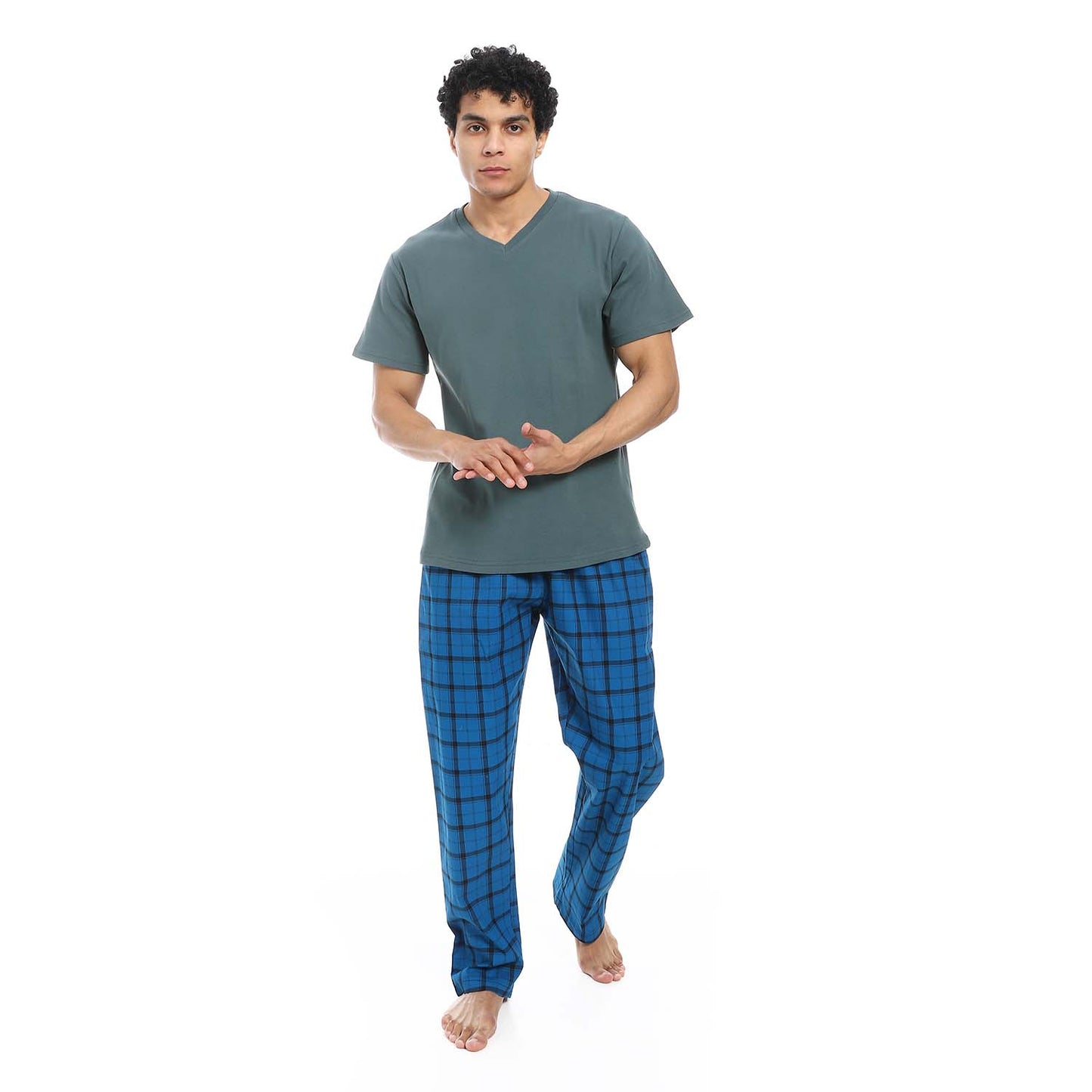 V-Neck T-Shirt & Pants Pajama Set