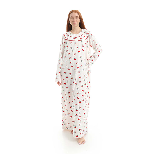 Classic Cherry Print Nightgown
