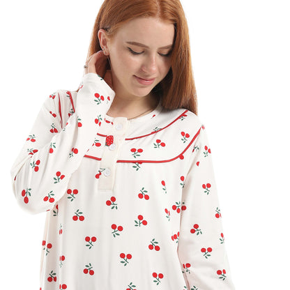 Classic Cherry Print Nightgown