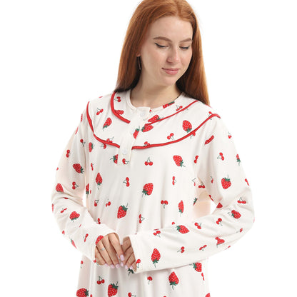 Classic Strawberry Print Nightgown