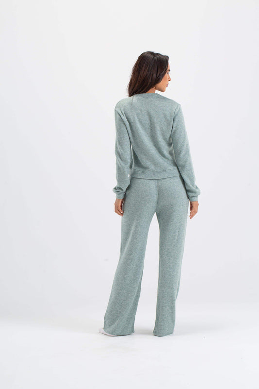 Carina Heather V-Neck Pyjama Set