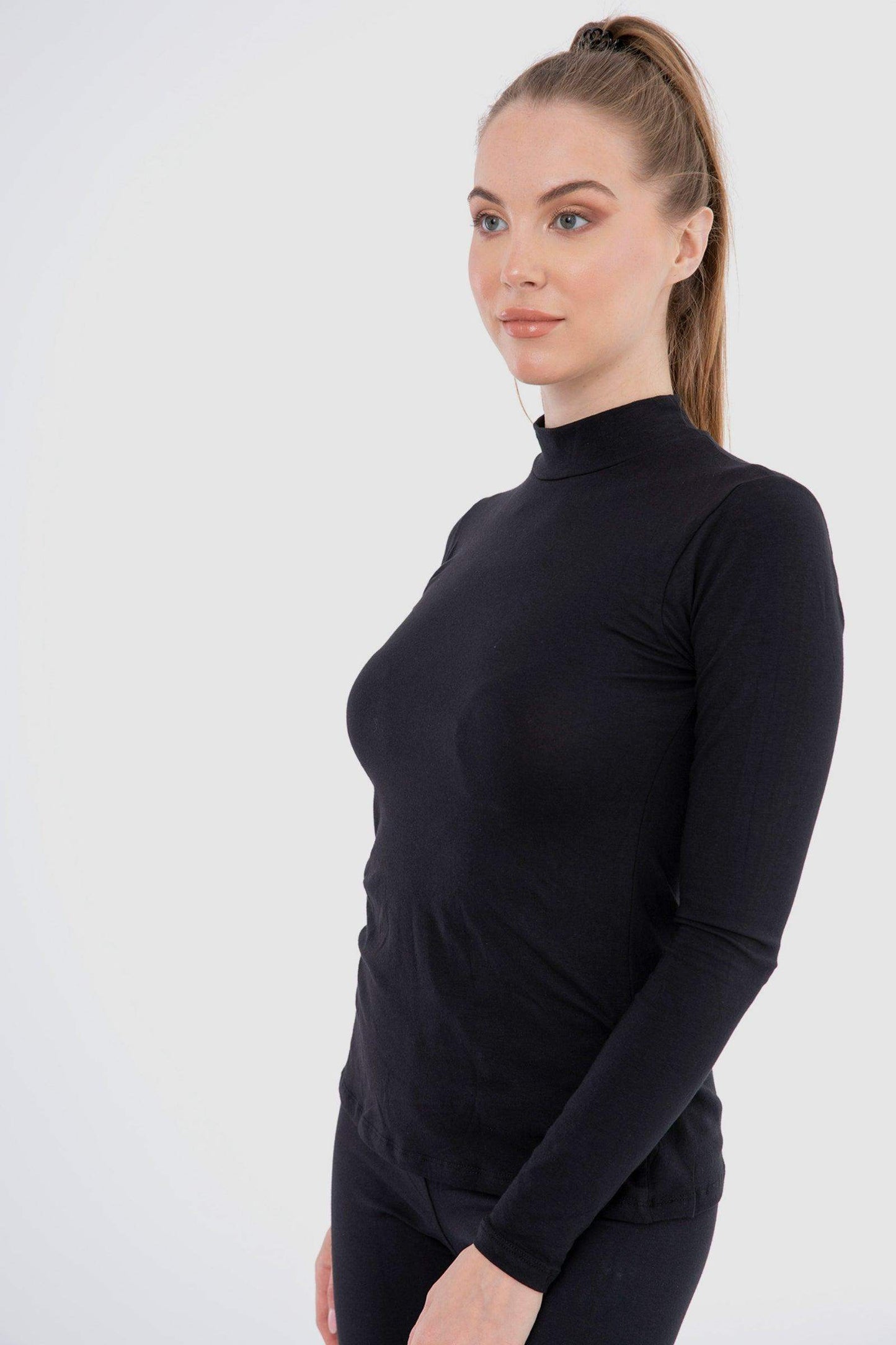 Carina Pack of 3 High Neck Long Sleeve Cotton Top