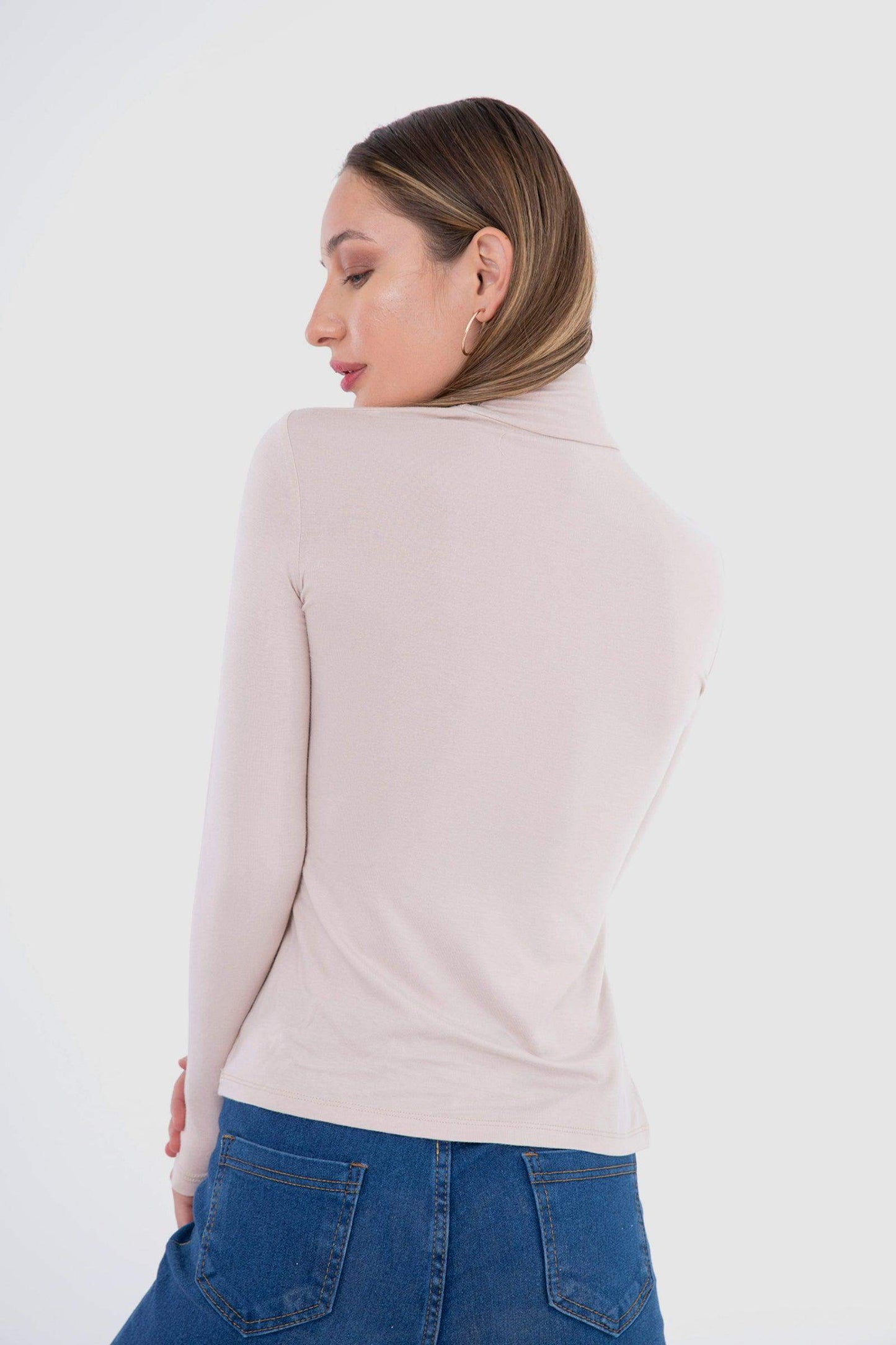 Carina High Neck Long Sleeve Top