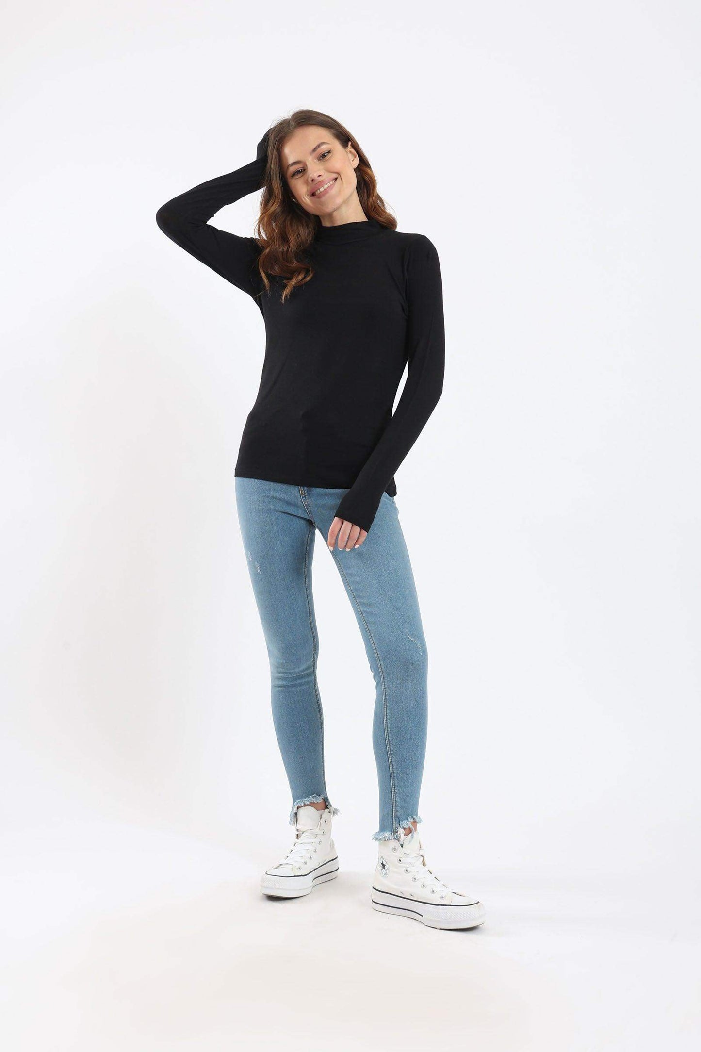 High Neck Long Sleeve Top - Carina - ??Ã¢â‚¬â„¢????????ÃƒÂ±??Ã¯Â¿Â½ÃƒÂ¿??Ã†â€™?ÃƒÂ¿????