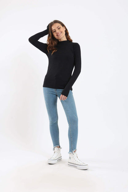 High Neck Long Sleeve Top - Carina - ??Ã¢â‚¬â„¢????????ÃƒÂ±??Ã¯Â¿Â½ÃƒÂ¿??Ã†â€™?ÃƒÂ¿????