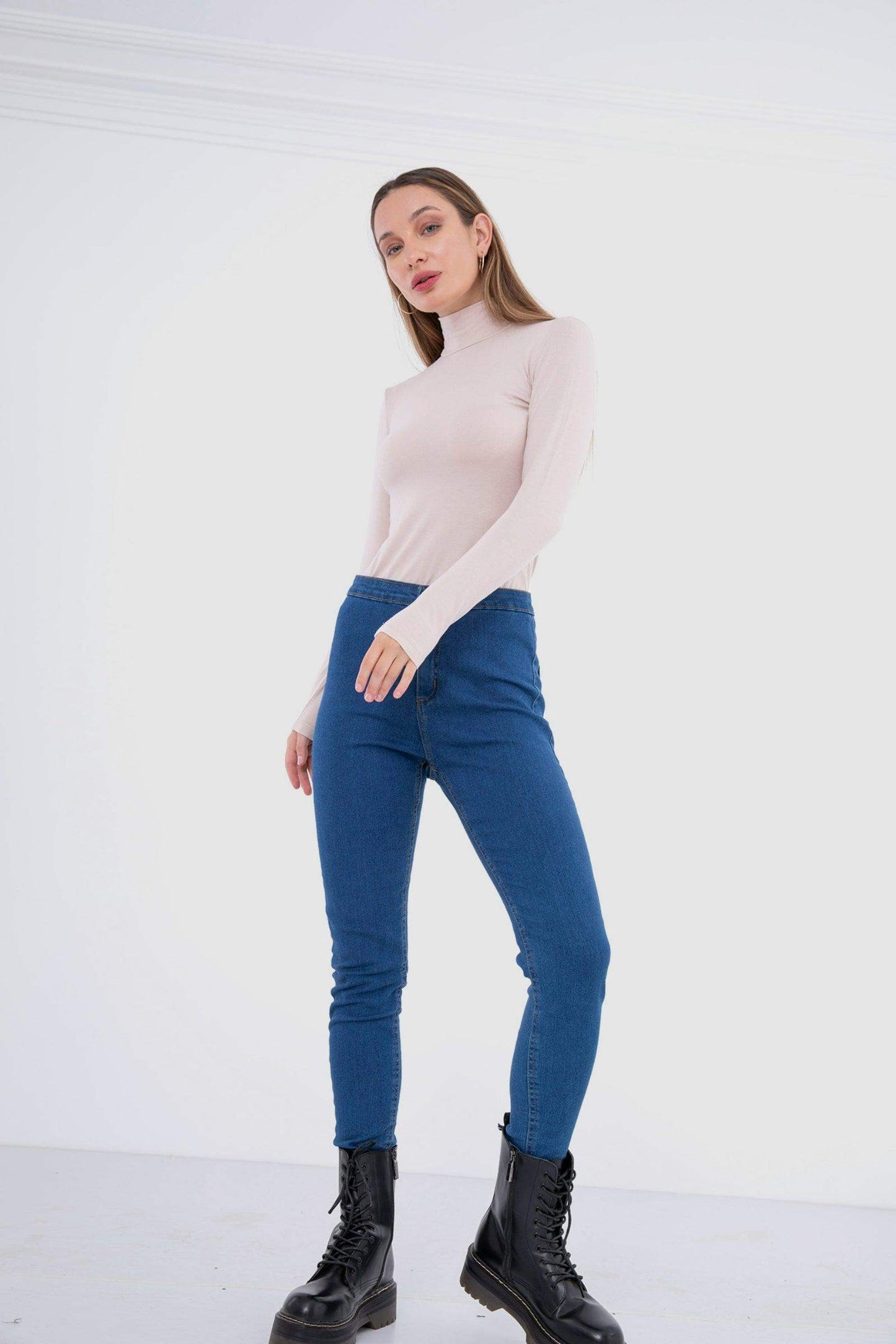 Carina High Neck Long Sleeve Top