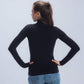 Carina High Neck Long Sleeve Top