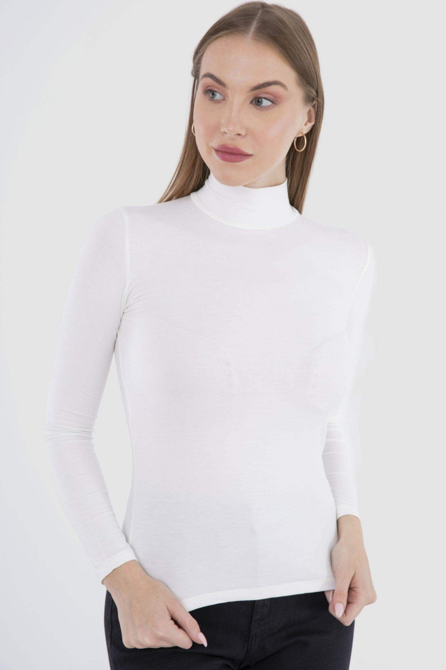 Carina High Neck Long Sleeve Top