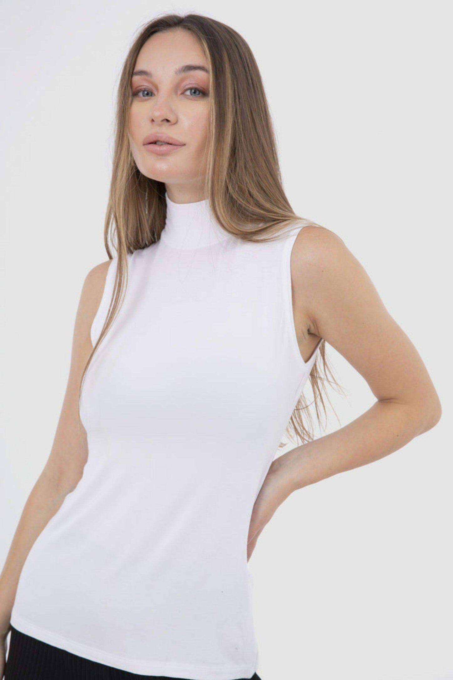 Carina High Neck Sleeveless Top