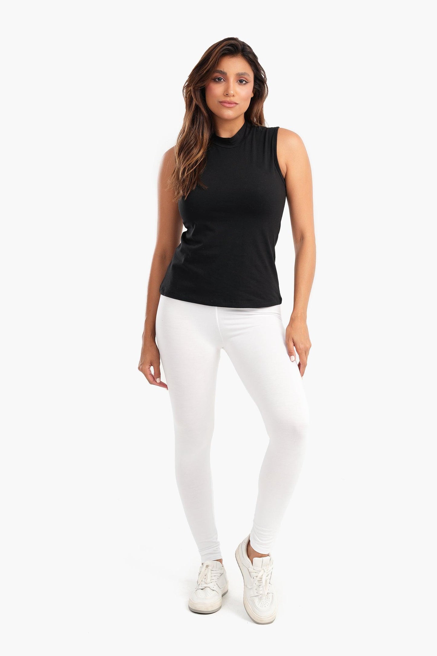 Black High Neck Slim Fit Top