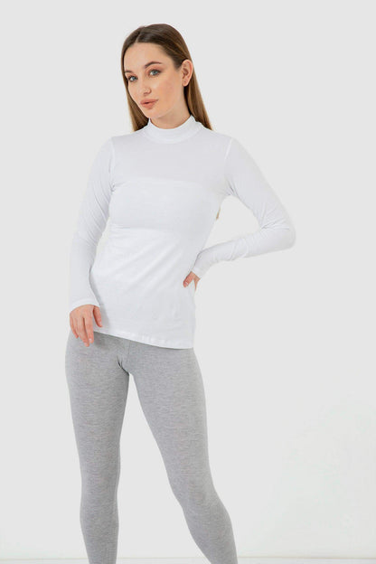 بلوزة بدون رقبة عالية