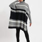 Carina High Neck Striped Poncho