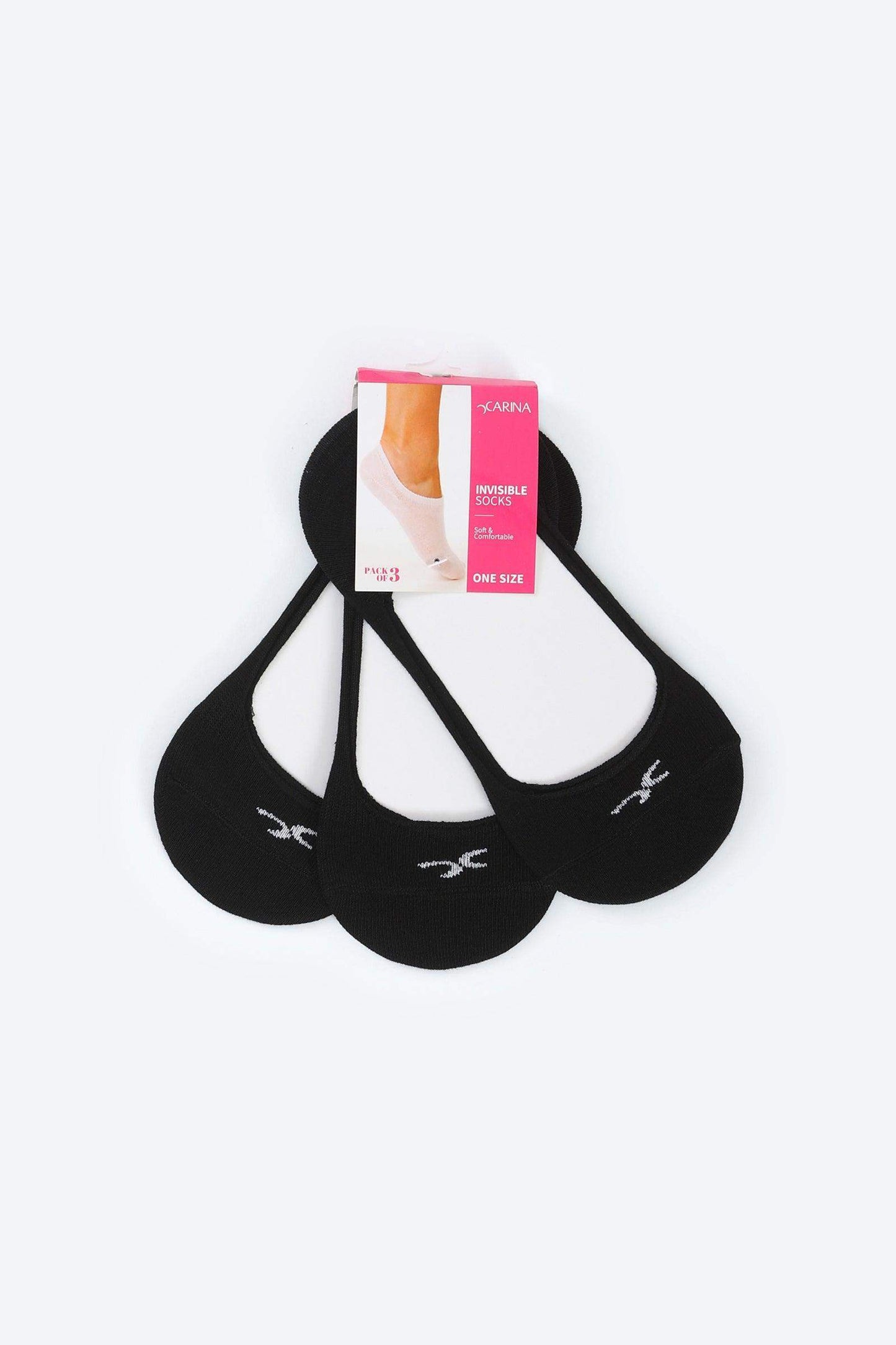 جوارب قطنية غير مرئية - 3 أزواج