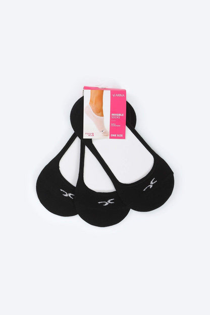 جوارب قطنية غير مرئية - 3 أزواج