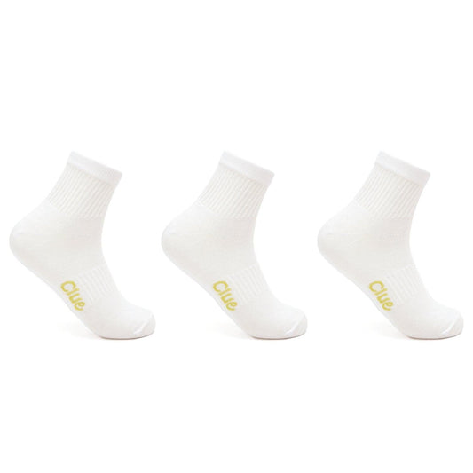 3 Pairs of White Cotton Socks